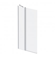 Душевая шторка на ванну Am.Pm Gem W90BS-D3W5-140CT, 80х140 см, поворотная, профиль хром, стекло прозрачное