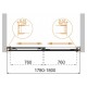 Шторка на ванну Cezares Tandem-soft TANDEM-SOFT-VF-2-180/145-C/P-Cr-IV, 180 х 145 см, стекло прозрачное/матовое, цвет профиля хром