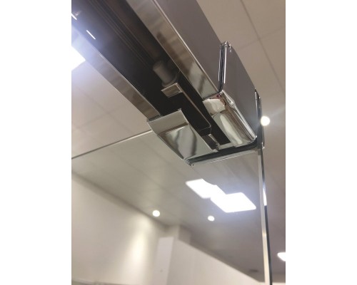 Шторка на ванну Cezares Tandem-soft TANDEM-SOFT-VF-2-180/145-C/P-Cr-IV, 180 х 145 см, стекло прозрачное/матовое, цвет профиля хром