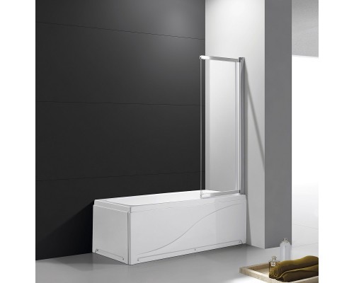 Шторка для ванны Cezares Slider, 100 х 150 см, стекло прозрачное, профиль хром, SLIDER-VF-11-100/150-C-Cr