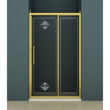 Душевая дверь в проем Cezares RETRO-BF-1-110-PP-Cr, профиль хром, стекло матовое с прозрачным узором