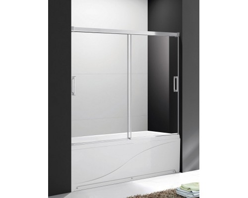 Шторка на ванну Cezares Tandem-soft TANDEM-SOFT-VF-2-180/145-C/P-Cr-IV, 180 х 145 см, стекло прозрачное/матовое, цвет профиля хром