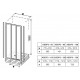 Душевая дверь в нишу Ravak Supernova ASDP3-80, профиль белый, витраж грейп, 00V40102ZG