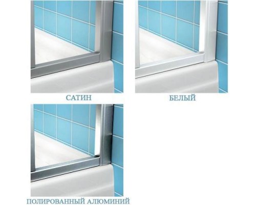 Шторка для ванн Ravak AVDP3-150, профиль сатин, витраж транспарент, 40VP0U02Z1