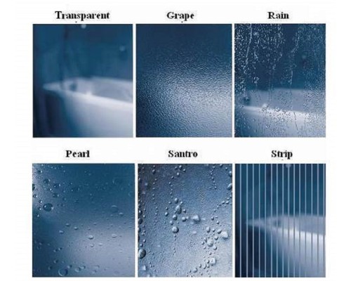 Душевая дверь в нишу Ravak Blix BLDP4-200, профиль белый, витраж грейп, 0YVK0100ZG