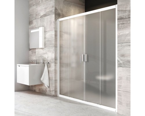 Душевая дверь в нишу Ravak Blix BLDP4-200, профиль белый, витраж грейп, 0YVK0100ZG