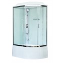 Душевая кабина Royal Bath 120 x 80 см, стёкла прозрачные, задние стенки белые, профиль хром, RB8120BK5-WT-CH-L/R