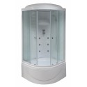 Душевая кабина Royal Bath RB100BK3-WC 100 x 100 см, двери матовые, задние стенки белые, профиль белый