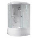 Душевая кабина Royal Bath RB8120BK1-T-L/R 120 x 80 см, двери прозрачные, задние стенки белые, профиль белый