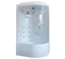 Душевая кабина Royal Bath RB8120BK2-T-L/R 120 x 80 x 217 см, двери прозрачные, задние стенки белые, профиль белый