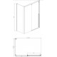Душевой уголок Bravat Slim Line BS120.3104A, 120 x 80 x 195 см, двери раздвижные, стекло прозрачное, хром