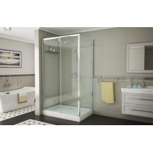 Душевой уголок Bravat Slim Line BS120.3104A, 120 x 80 x 195 см, двери раздвижные, стекло прозрачное, хром