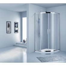 Душевой уголок Bravat Stream BS090.1203S, 90 x 90 x 200 см, двери раздвижные, стекло прозрачное, хром