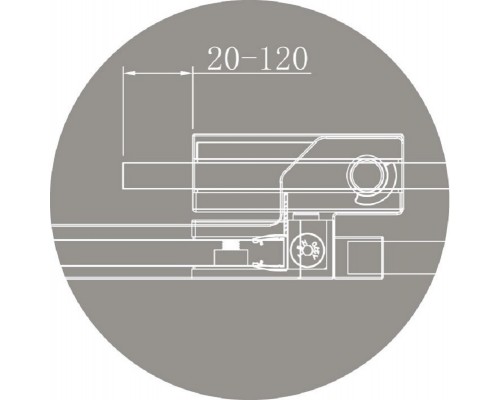 Душевой уголок Cezares SLIDER-R-2-90/100-C-Cr, 90/100 х 90/100 х 195 см, профиль хром, стекло прозрачное