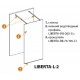 Душевое ограждение Cezares Liberta-L-2-110-BR-Cr 110 x 195 см, стекло бронза, профиль хром