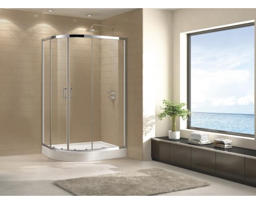 Душевой уголок Cezares ECO--O-RH-2-100/80-Cr, 100 х 80 х 190, стекло прозрачное/матовое