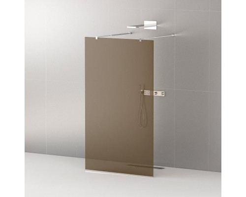 Душевое ограждение Cezares Liberta-L-2-110-BR-Cr 110 x 195 см, стекло бронза, профиль хром