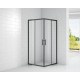 Душевой уголок Cezares ECO-O-A-2-100-C-NERO, 100 х 100 х 190 см, стекло прозрачное