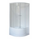 Душевой уголок Royal Bath RB100BK-T 100 х 100 x 198 см, стекло прозрачное, профиль белый