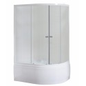 Душевой уголок Royal Bath RB8120BK-C-L/R 120 х 80 x 198 см, стекло матовое, профиль белый