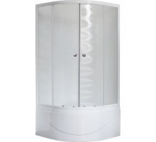 Душевой уголок Royal Bath RB90BK-C 90 х 90 см четверть круга, стекло матовое, профиль белый