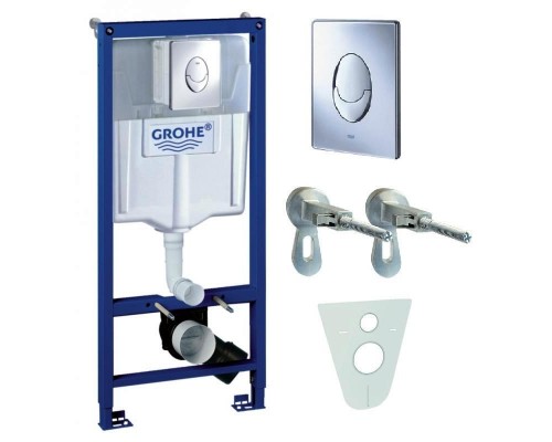 Система инсталляции для унитазов Grohe Rapid SL 38750001 4 в 1 с кнопкой смыва