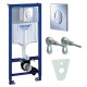 Система инсталляции для унитазов Grohe Rapid SL 38750001 4 в 1 с кнопкой смыва