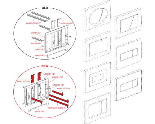 Кнопка смыва AlcaPlast M71, хром глянцевый
