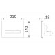 Клавиша Am.Pm Touch Pro I0450A38, сенсорная, стекло, черный глянец