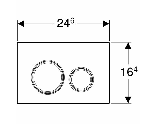 Клавиша смыва Geberit Sigma Type 21 115.884.SJ.1, черное стекло, глянцевый хром