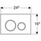 Клавиша смыва Geberit Sigma Type 21 115.884.SJ.1, черное стекло, глянцевый хром