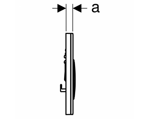 Клавиша смыва Geberit Sigma Type 21 115.884.SJ.1, черное стекло, глянцевый хром