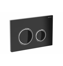 Смывная клавиша GEBERIT Sigma 21 115.884.SJ.1 (стекло черное, глянцевый хром)