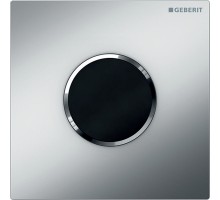 ИК-привод для писсуара Geberit HyTronic Sigma Type 10, клавиша - черный, панель - матовый хром, декор - глянцевый хром, 116.035.KN.1
