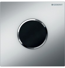 ИК-привод для писсуара Geberit HyTronic Sigma Type 10, клавиша - черный, панель - матовый хром, декор - глянцевый хром, 116.035.KN.1