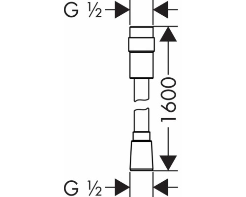 Душевой шланг с контролем напора воды Hansgrohe Isiflex 28248000 1600 мм
