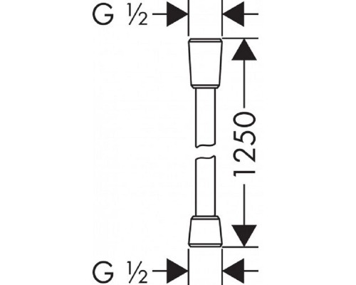Шланг для душа Hansgrohe Isiflex 125 см, 28272670, черный матовый