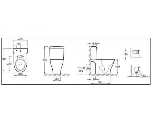 Чаша унитаза Jacob Delafon Odeon Up «VARIO» 4957CK-00