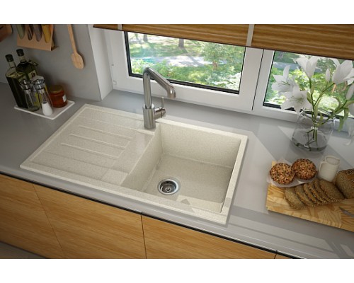 Кухонная мойка Акватон Верона прямоугольная с крылом, жемчуг, 1A710032VR240