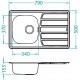 Мойка кухонная Alveus ZOOM 20 SAT-90 790 x 500 1098938