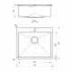 Мойка кухонная Alveus Quarto 10 BRS-90 1124382, 550х480 мм
