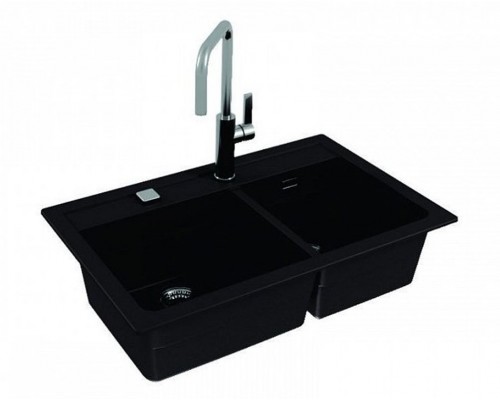 Мойка кухонная Alveus Granital Atrox 50 Carbon - G91 790х500 мм, черный 1132002