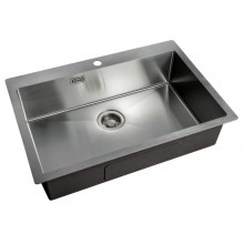 Мойка Zorg Light ZL R 750510, 75 х 51 см, брашированная матовая нержавеющая сталь