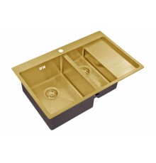 Мойка Zorg Inox, 78 х 51 см, бронза, SZR 5178-2-L BRONZE