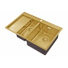 Мойка Zorg Inox, 78 х 51 см, бронза, SZR 5178-2-R BRONZE