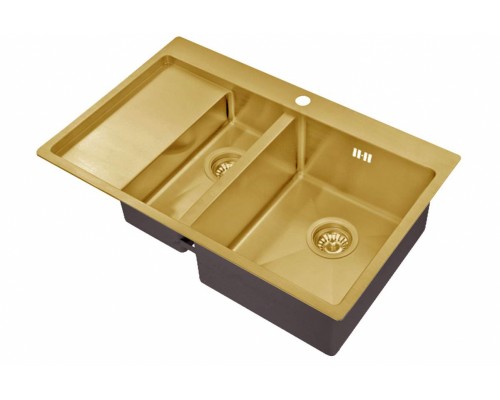 Мойка Zorg Inox, 78 х 51 см, бронза, SZR 5178-2-R BRONZE