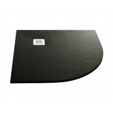Поддон Acquabella Base 90 x 90 см четверть круга, из искусственного мрамора с сифоном и решеткой, цвет черный
