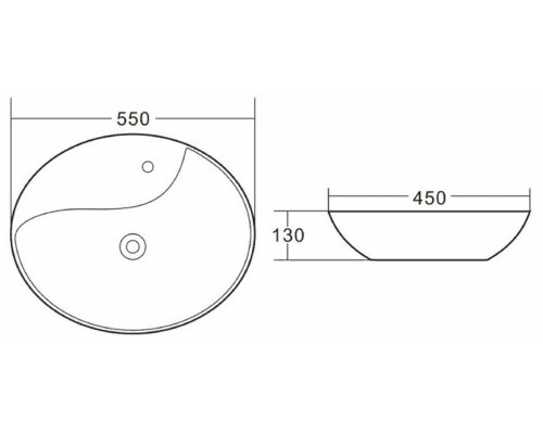 Раковина BelBagno BB1370 накладная 55 х 45 х 13 см