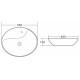 Раковина BelBagno BB1370 накладная 55 х 45 х 13 см