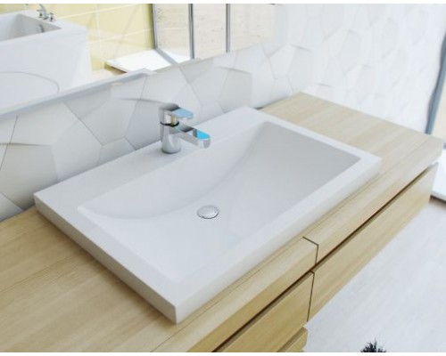 Раковина Эстет Монако 70 1-0005, искуственный камень, 70*48 см